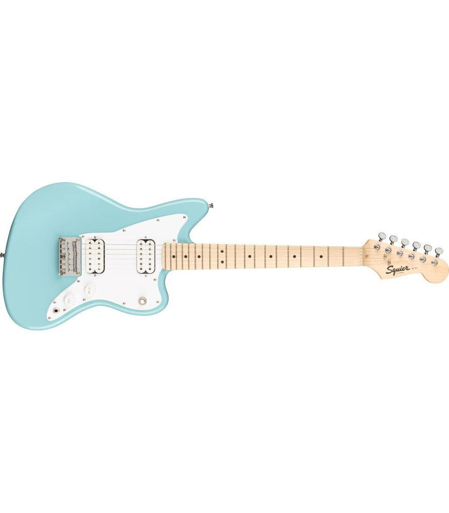 Squier by Fender Электрогитара MINI JAZZMASTER HH DAPHNE BLUE / Детская 6-струнная, корпус Тополь 3/4 #1