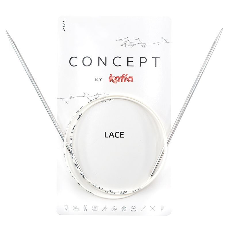 Спицы круговые супергладкие CONCEPT BY KATIA Lace №4, 150 см #1