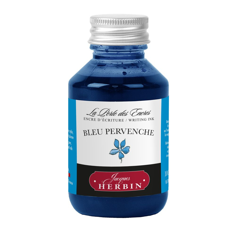 Чернила в банке Herbin, 100 мл, Bleu pervenche Голубой барвинок #1