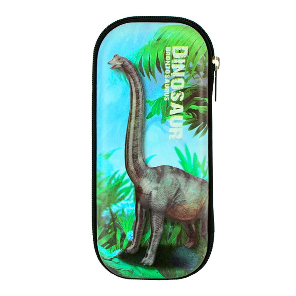 Пенал на молнии Динозавр, 22*9.5*5.5 см, светло-зеленый, Darvish #1
