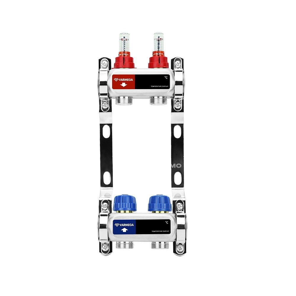 VARMEGA Коллектор из нержавеющей стали с расходомерами 2 выхода / контура / отвода  #1
