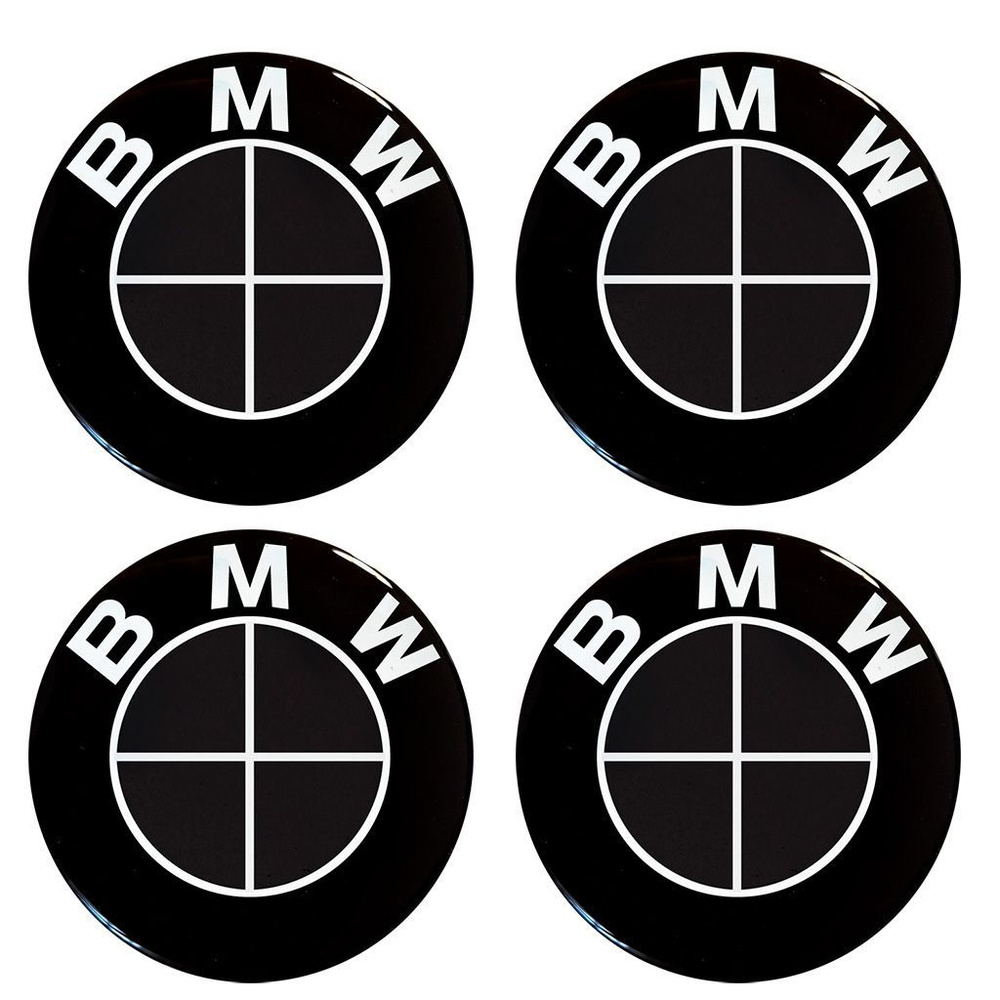Наклейки на диски 65 мм - 4шт/ Стикеры на колпачки дисков BMW  #1