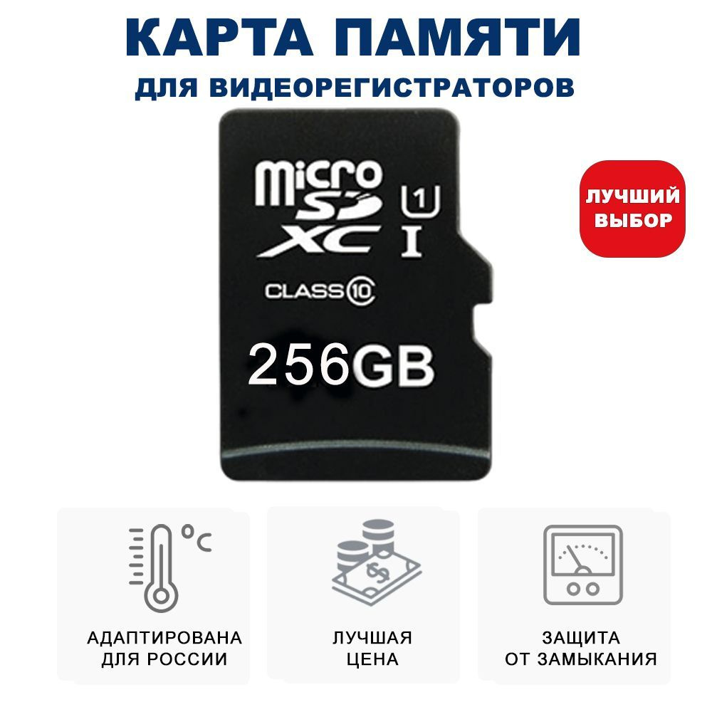 Фирменная высокоскоростная карта памяти Blackview для видеорегистратора microSDXC 256ГБ (SDCS2/256GBSP) #1