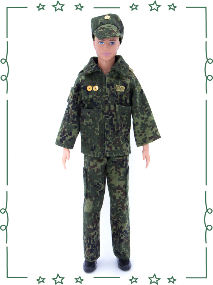 Костюм военного и фуражка для куклы 29-30 см #1