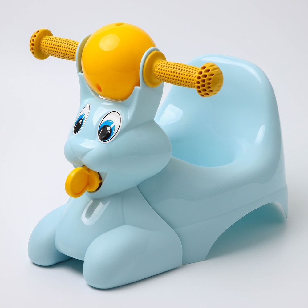 Горшок-игрушка "Зайчик" цвет пастельно-голубой, для детей  #1