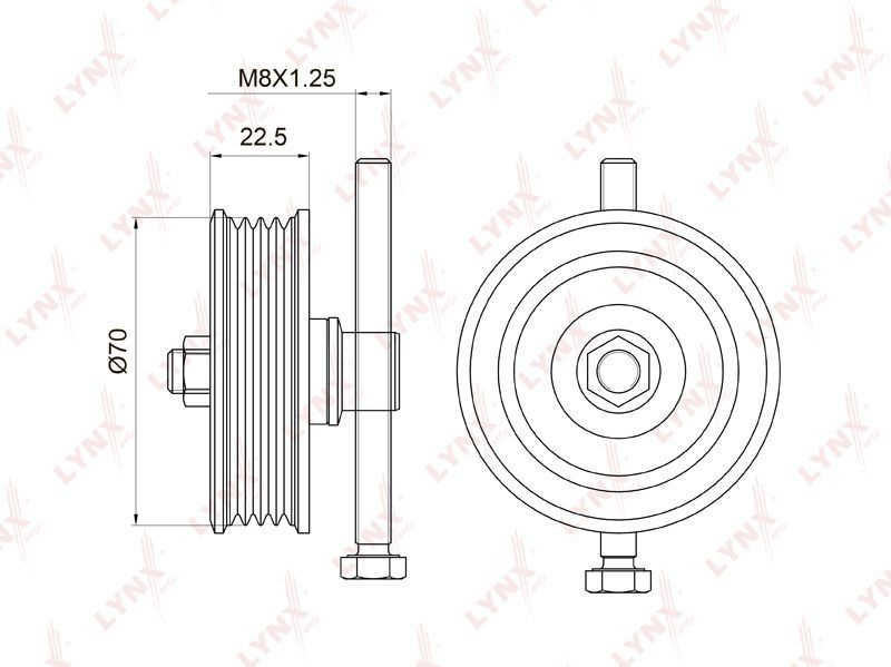 Натяжной ролик приводного ремня для LEXUS, TOYOTA / PB5042 #1