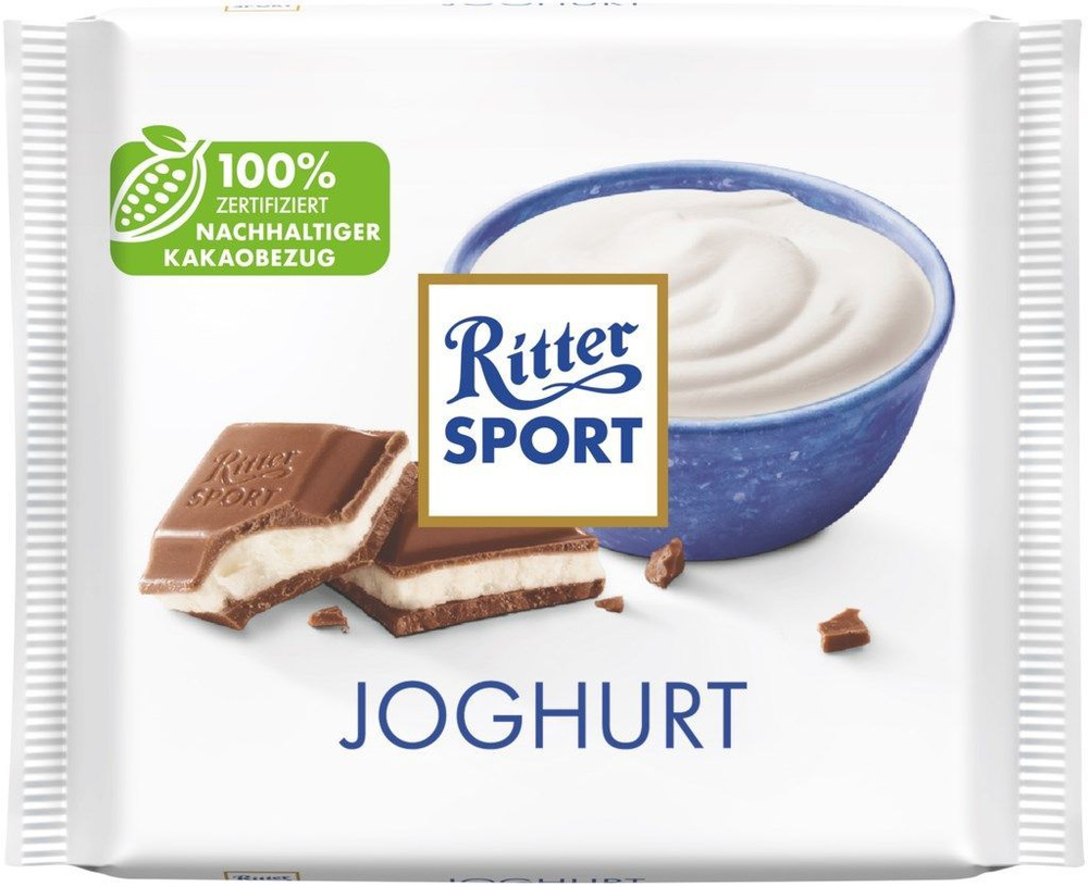 Шоколад молочный RITTER SPORT Йогурт, 12 шт по 100 грамм #1