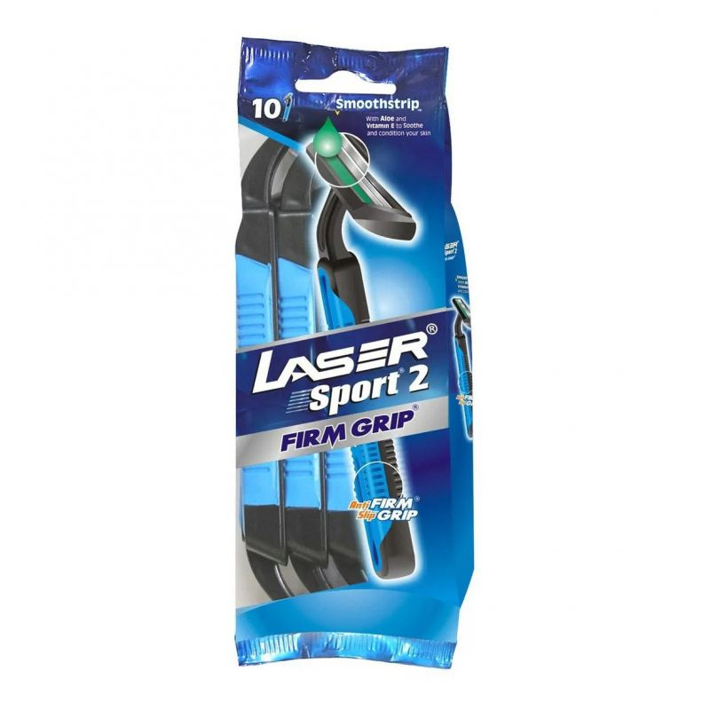 Бритвы одноразовые LASER Sport 2, с 2 лезвиями, 10 шт #1