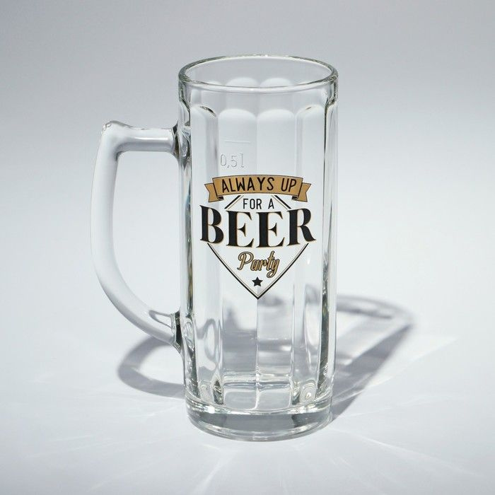 Luminarc, Кружка стеклянная для пива Гамбург. Чирз, 500 мл, рисунок микс  #1