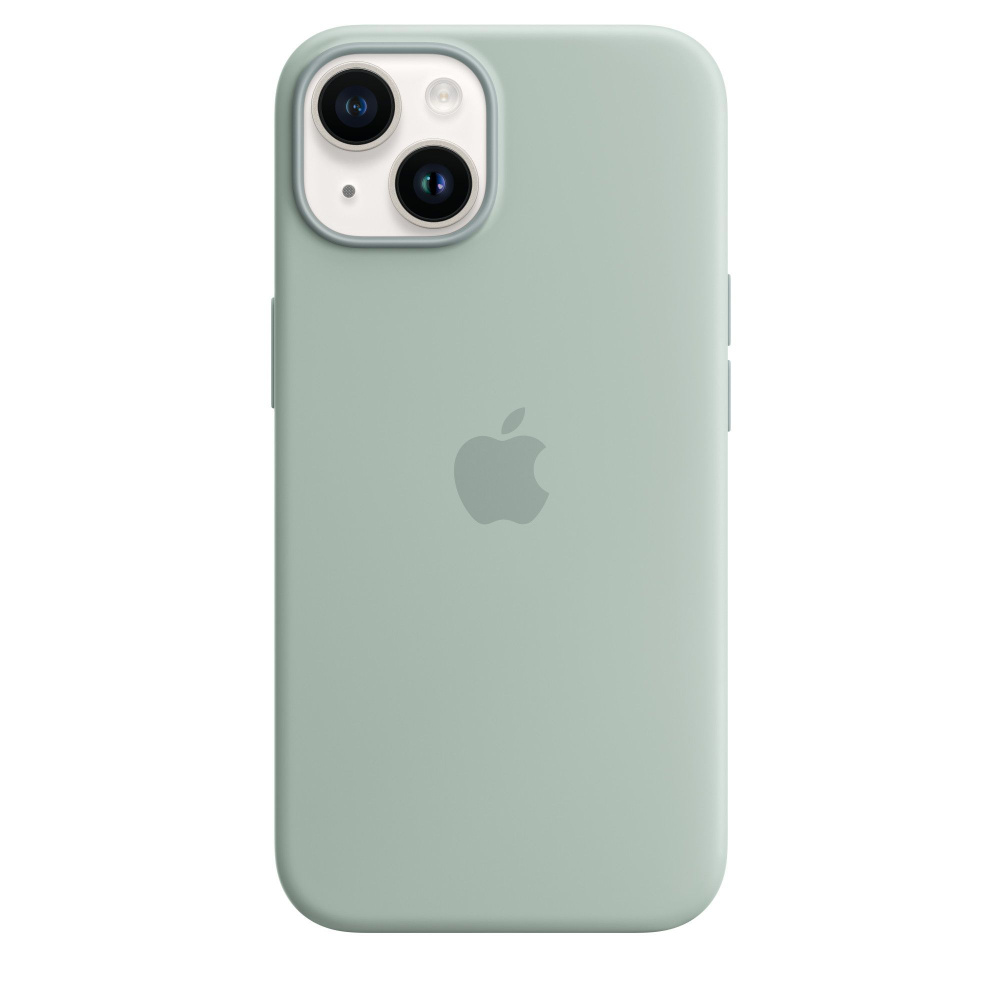 Чехол силиконовый Apple iPhone 14 Silicone Case MagSafe Succulent (Светло-зеленый) MPT13ZM/A  #1