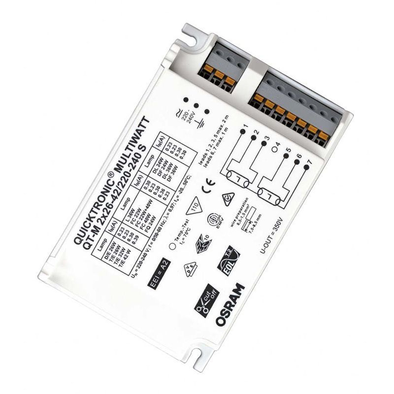 ЭПРА для люминесцентных ламп OSRAM QT-M 2x26-42/220-240V S. Товар уцененный  #1
