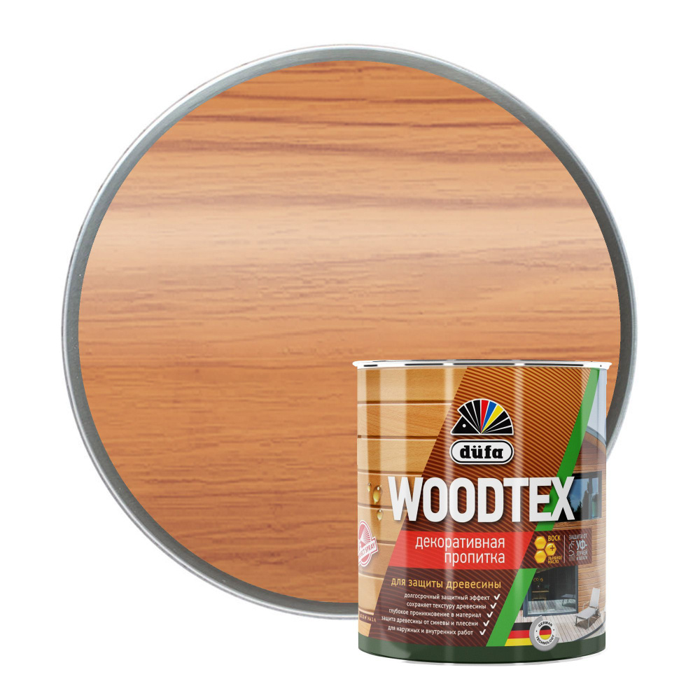 Пропитка DUFA Woodtex декоративная для защиты древесины Орегон 0,9 л  #1