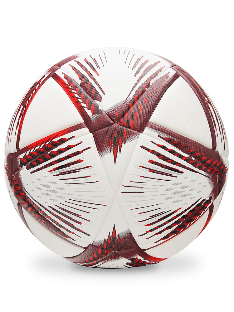 MOVERTEX Футбольный мяч B-003-4, 5 размер, бордовый, белый #1