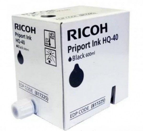 Чернила Ricoh Type HQ40 - 817225 чернила для дупликатора Ricoh (817225) 5 x 600 мл, черный для Ricoh #1