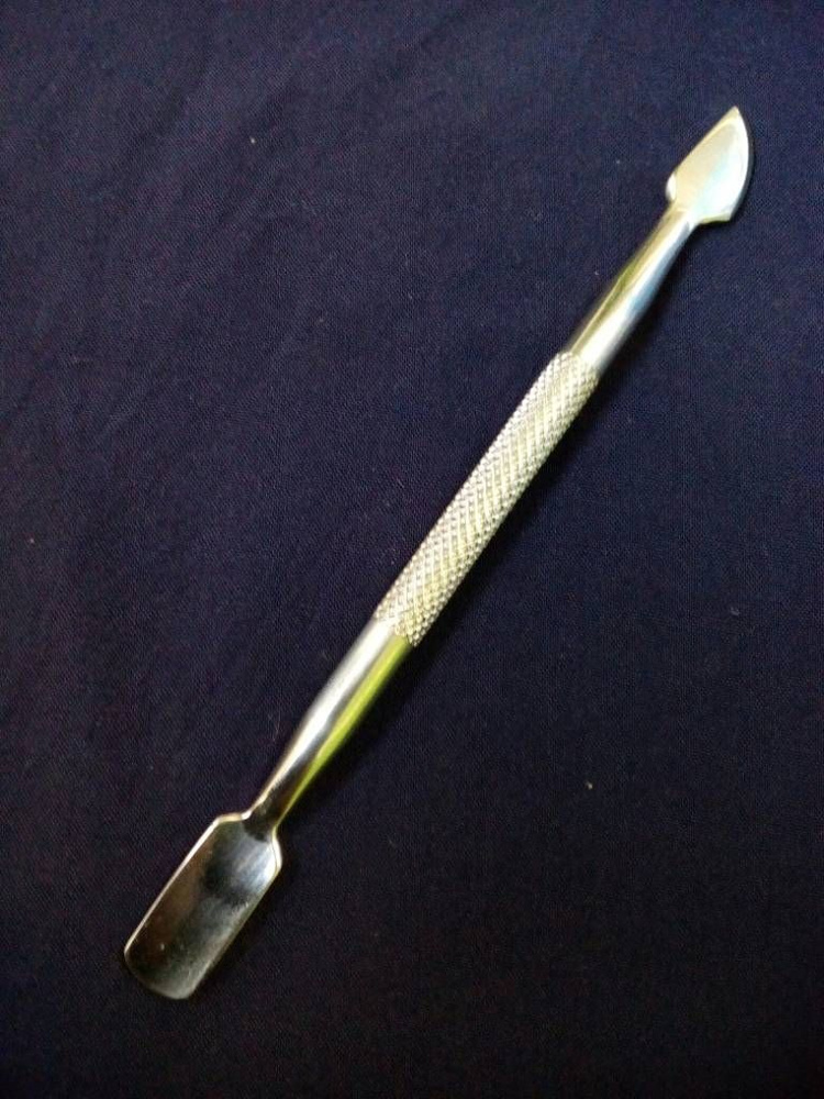 Палочка для маникюра - Пушер №2, серебристый цвет, длина 11 см, 1 шт  #1