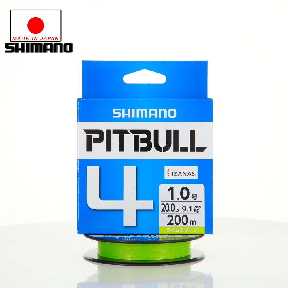 Шнур Shimano PL-M64R Pitbull 4 200m #1.0 Lime Green #1