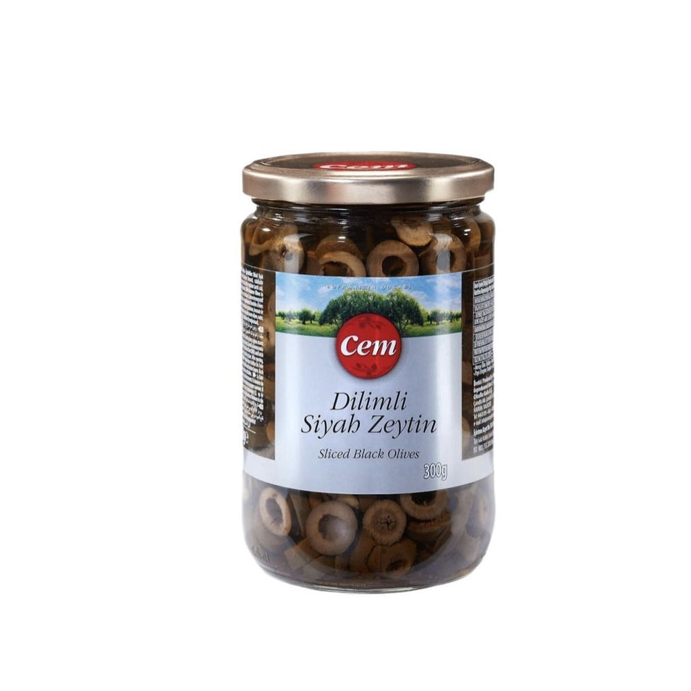 Cem Dilimli Siyah Zeytin Оливки черные резанные, 300 г #1