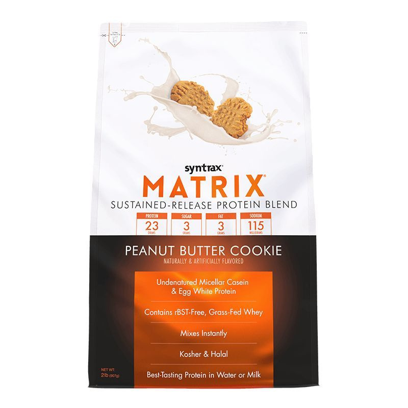 Многокомпонентный протеин Syntrax Matrix 908 гр Печенье с Арахисовым маслом  #1