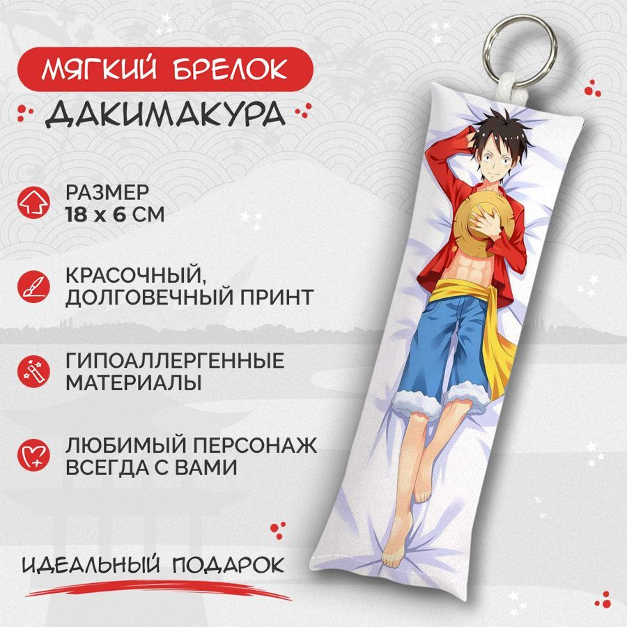 Брелок дакимакура мини One Piece - Монки Д арт. M0751 #1