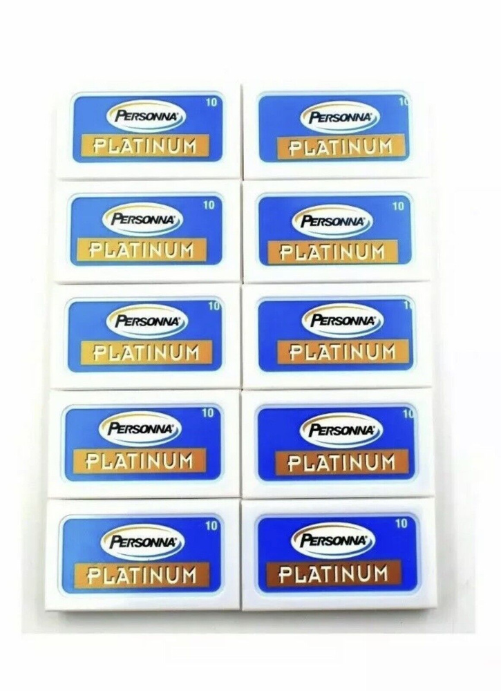 Двусторонние классические лезвия Personna Platinum 10 упаковок, 100 лезвий  #1