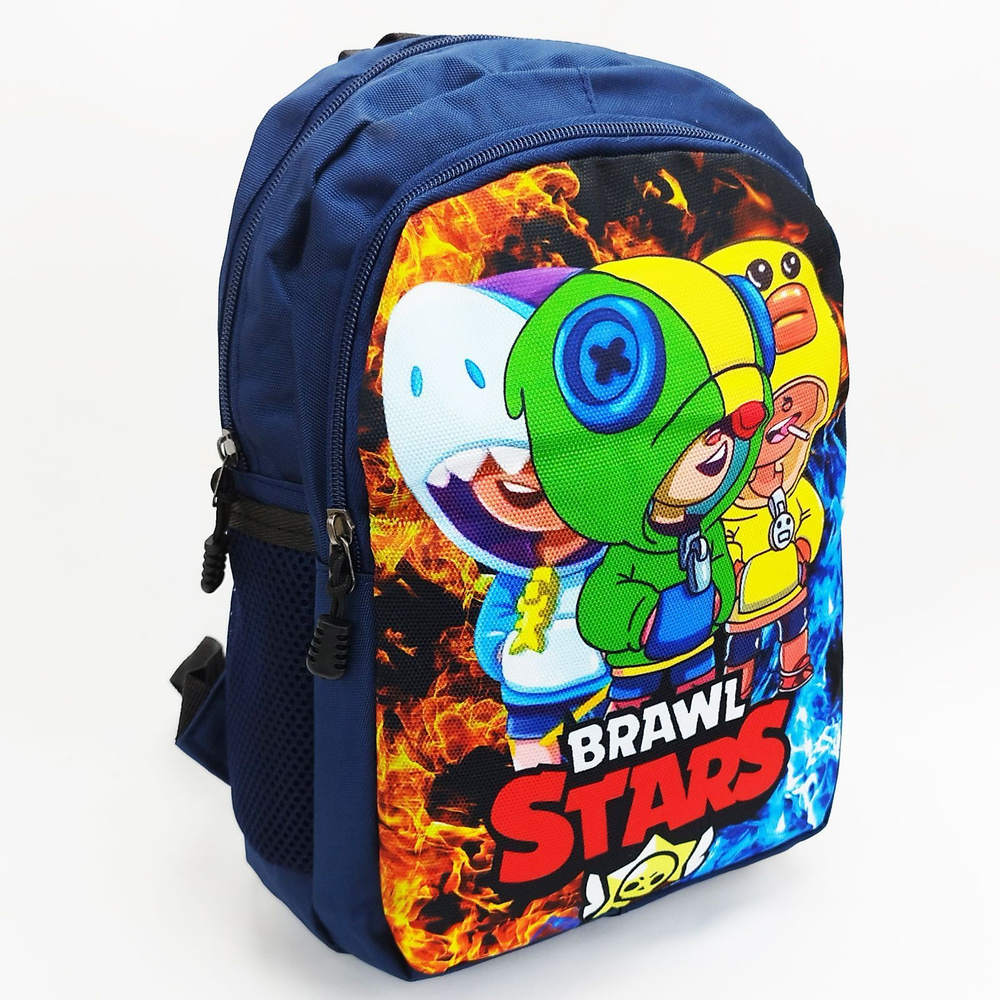 Рюкзак детский Brawl Stars, цвет - темно-синий, размер 30 х 24 см / Дошкольный рюкзачок для мальчика #1