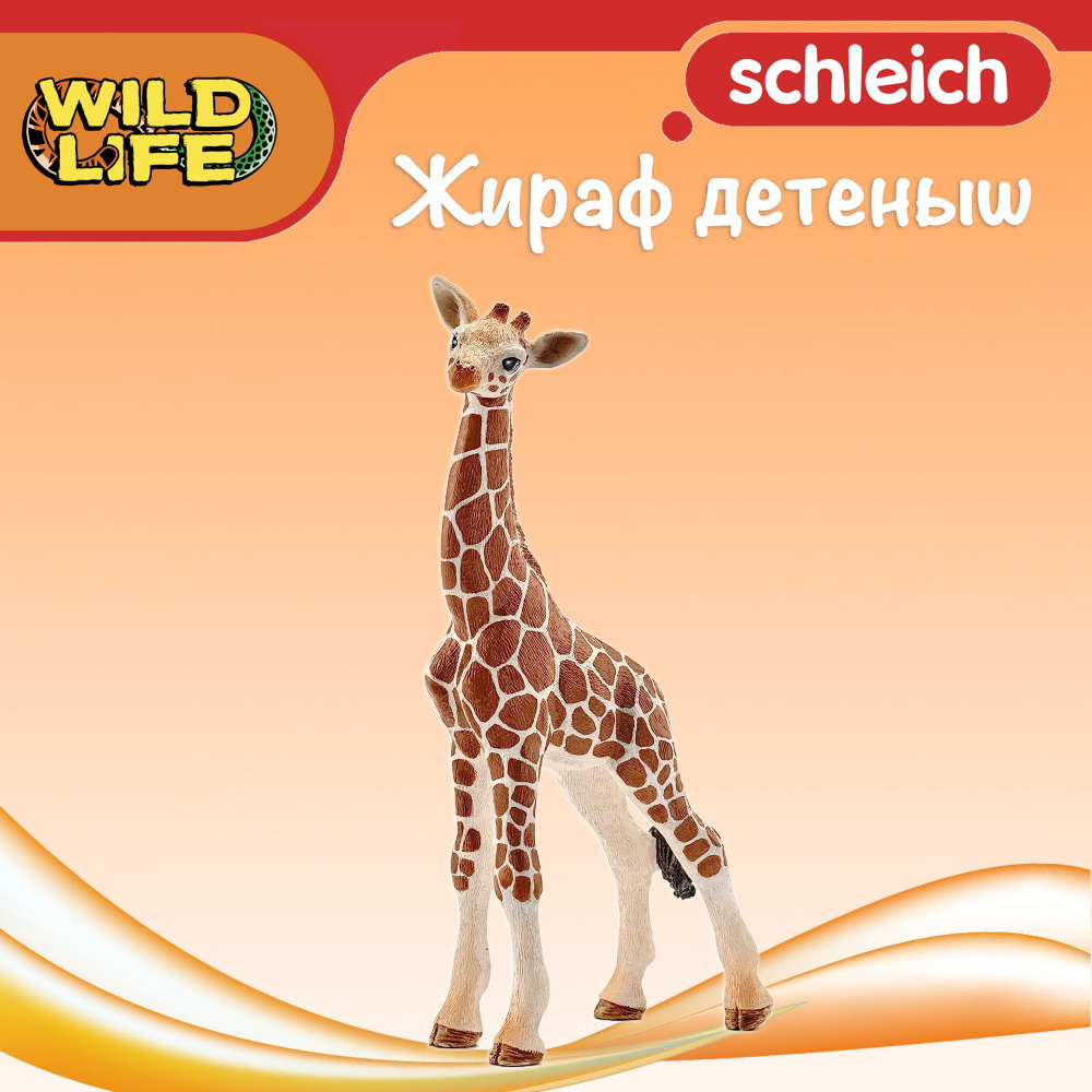 Фигурка "Детеныш жирафа" Schleich Wild Life/ для детей от 3 лет/ Шляйх 14751  #1