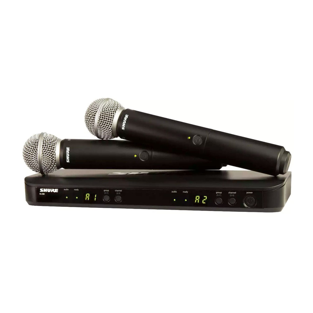 SHURE BLX288E/SM58-M17 вокальная двухканальная радиосистема с ручными передатчиками SM58, динамическими #1