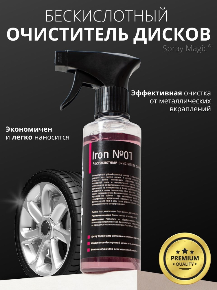 Spray Magic Iron №1 - Бескислотный очиститель дисков, 250 мл #1