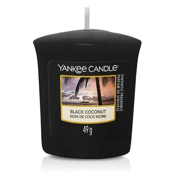 Yankee Candle Свеча ароматическая "Черный кокос", 6 см х 6 см, 1 шт  #1