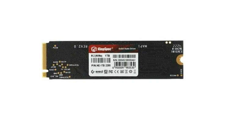 KingSpec 1 ТБ Внутренний SSD-диск M.2 2280, PCI Express 3.0 x4 (NVMe 1.3), микросхемы 3D TLC NAND, последовательный #1