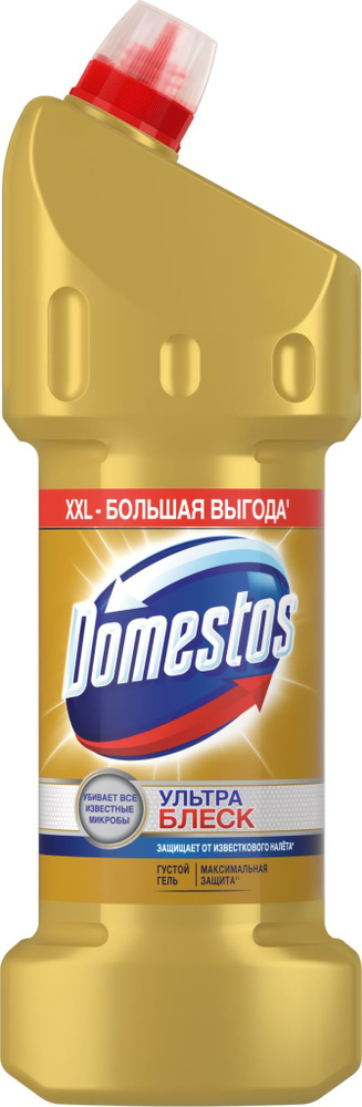 Domestos Гель для очищения унитаза Domestos Ультра Блеск, 1500 мл #1