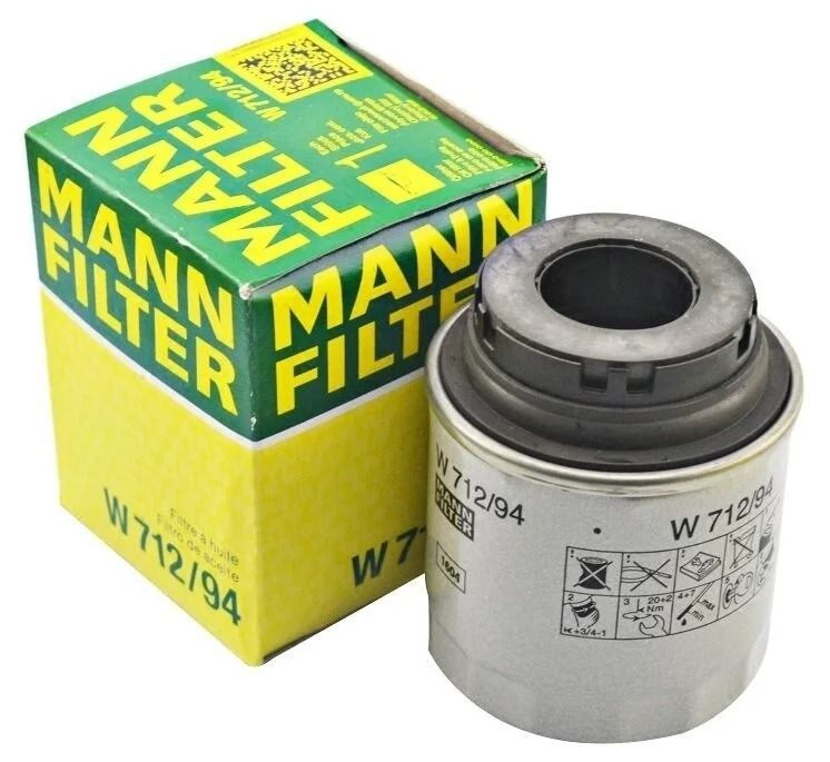 MANN FILTER Фильтр масляный арт. W712\94, 1 шт. #1