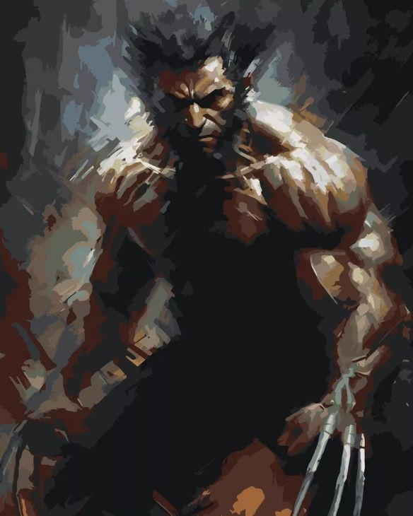 Картина по номерам Росомаха, Люди Икс, X-Men 40х50 #1
