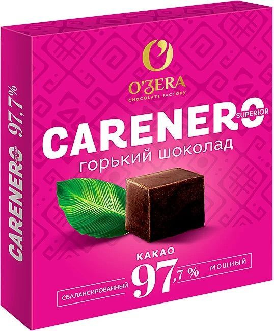 Шоколад "Carenero Superior 97,7%", Озерский сувенир 6 штук по 90 г #1