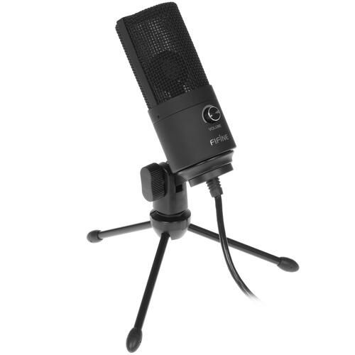 Микрофон Fifine K669B черный, проводной, настольный, -34 дБ, от 20 Гц до 20000 Гц, USB  #1