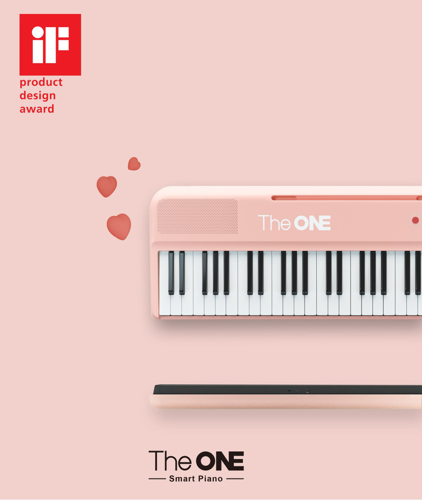 Цифровое смарт-пианино для профессиональной игры The ONE COLOR Sakura Pink  #1