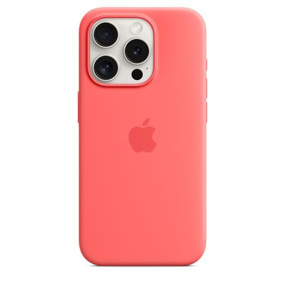 Силиконовый чехол MagSafe для iPhone 15 Pro, Silicone Case with MagSafe / коралловый (Guava)  #1