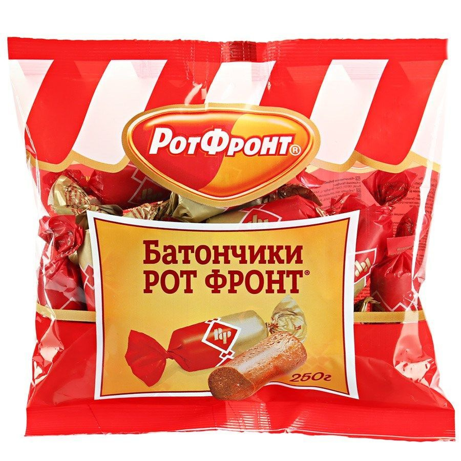 Конфеты Рот Фронт Батончики, 250г, 12 штук #1