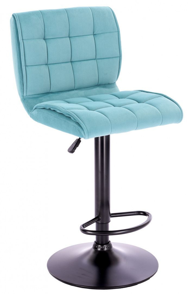 Барный стул Everprof Richy Ткань Бирюзовый / со спинкой / для кухни, комнаты, офиса , кафе, ресторана #1