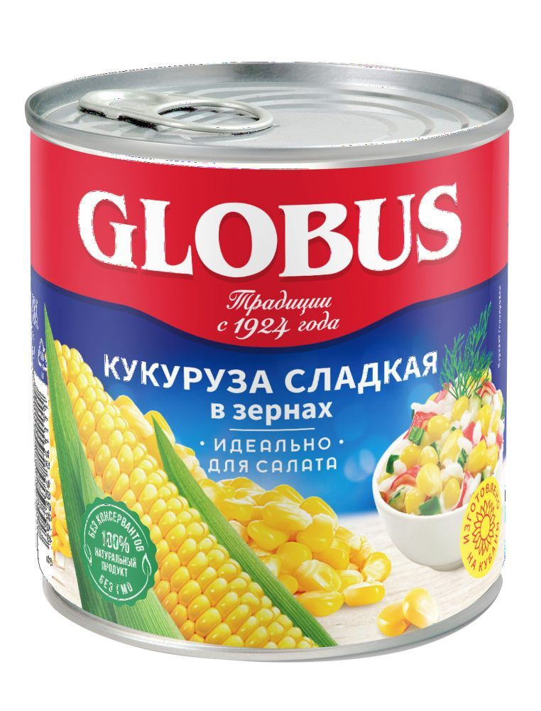 Кукуруза Globus сладкая 340г - 12шт #1