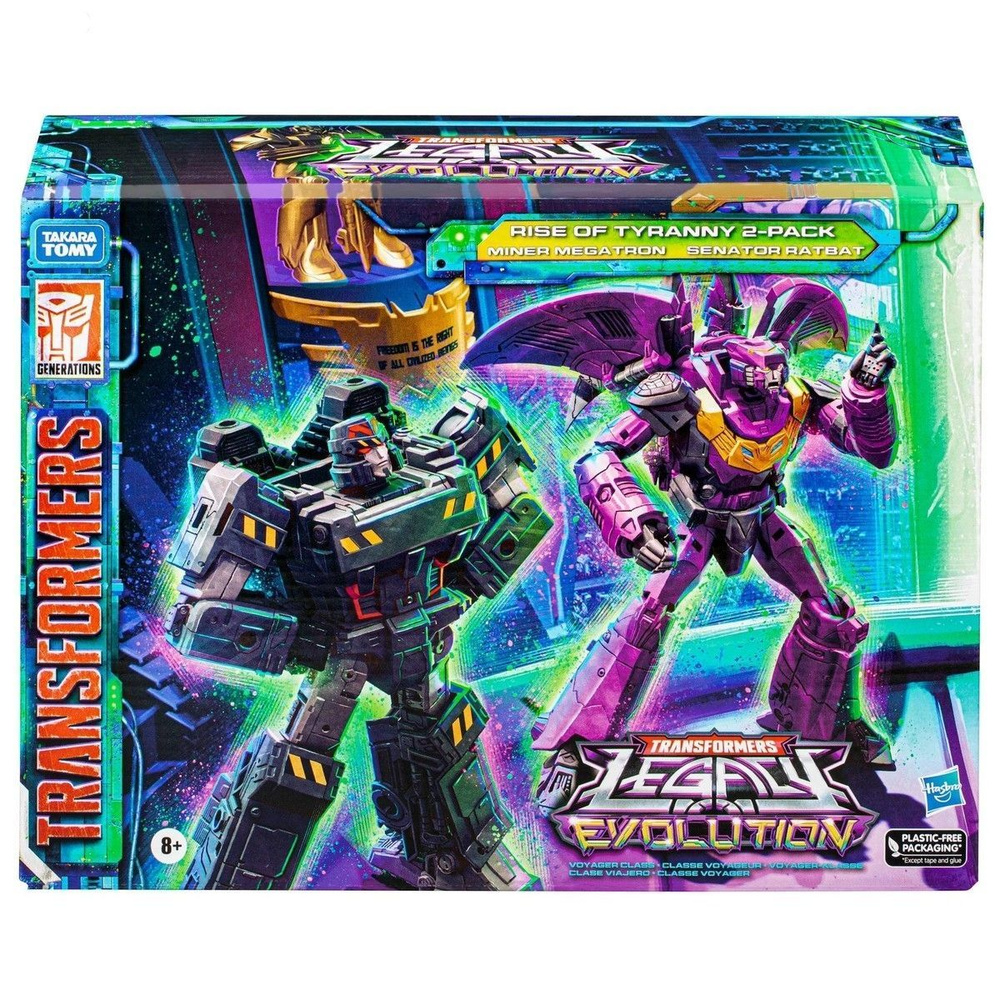 Трансформеры игрушки Hasbro Legacy Evolution Rise of Tyranny 2-Pack Miner Megatron & Senator Ratbat (17,8 #1