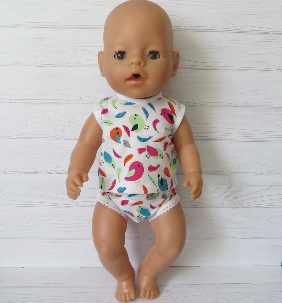 Набор одежды для кукол 40-43 см типа Беби Борн (Baby Born) майка и трусики  #1