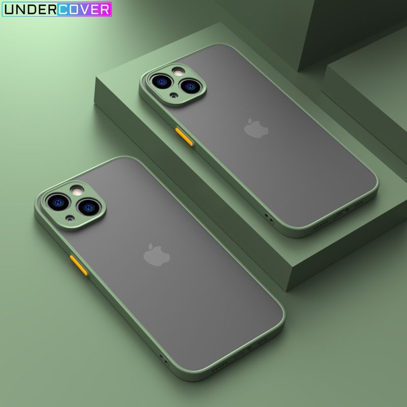 Чехол Matte Light для iPhone 13 mini с защитой камеры, зеленый / Матовый чехол на айфон 13 мини с покрытием #1