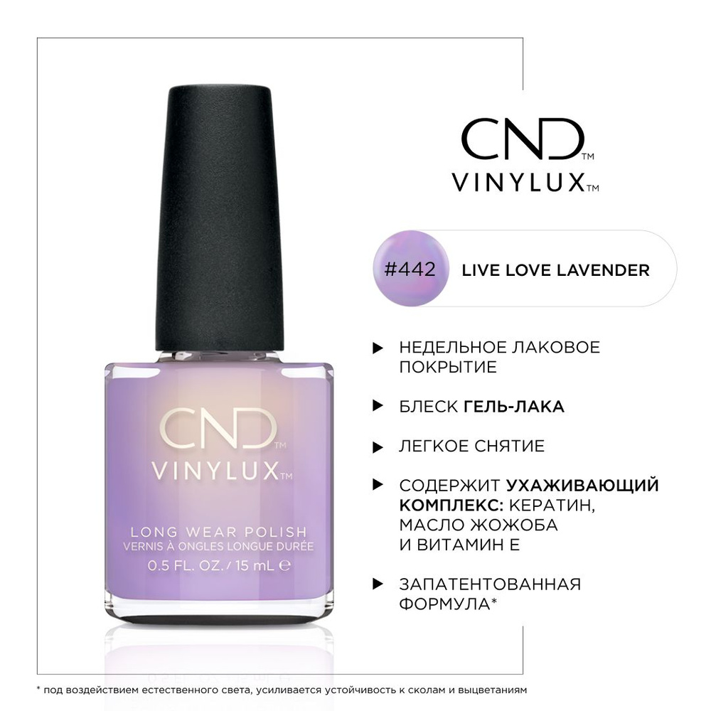 Недельное покрытие CND Vinylux #442 Live Love Lavender #1