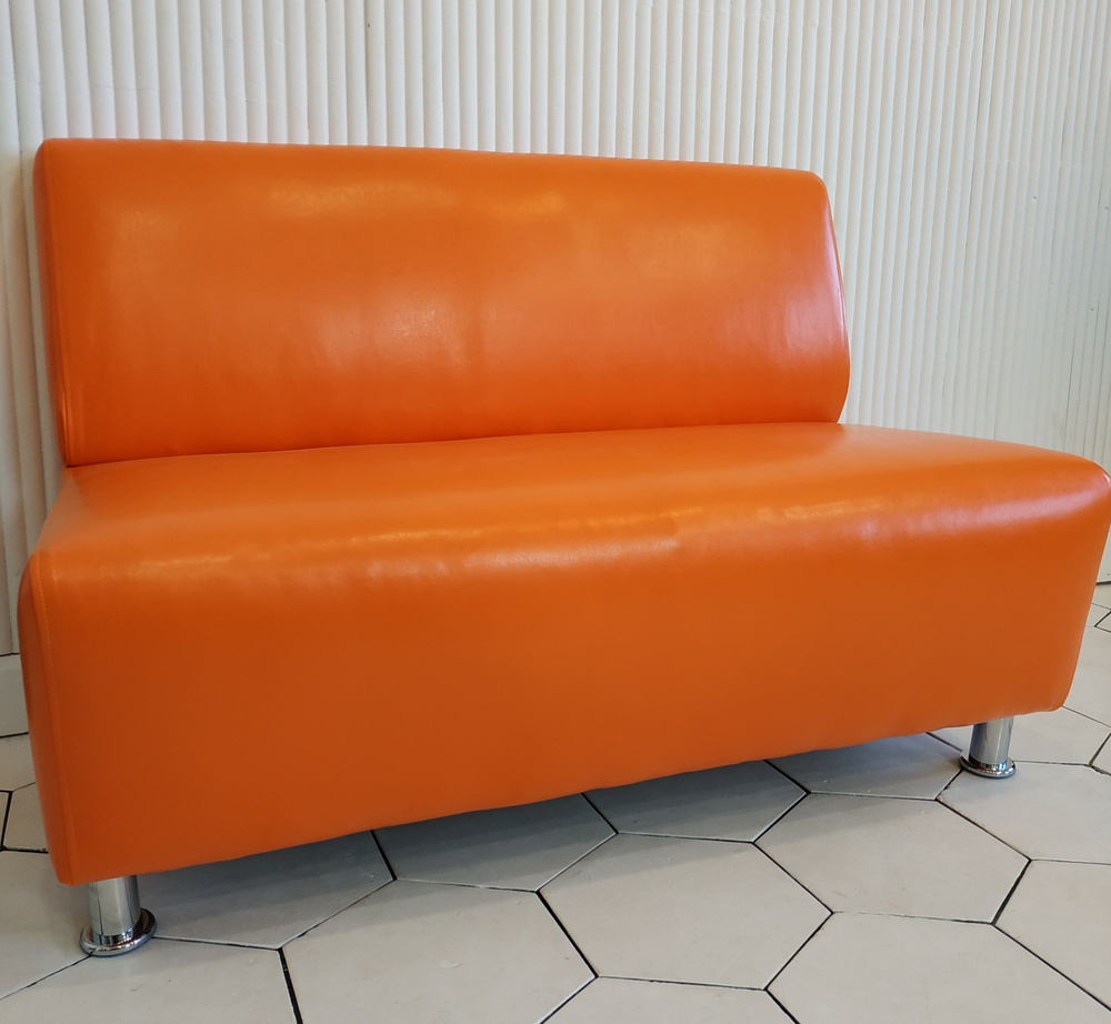RONUM Прямой диван, механизм Нераскладной, 110х67х77 см,оранжевый  #1