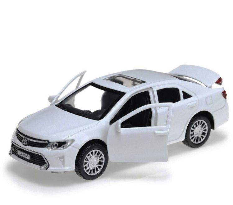 Металлическая моделька Тойота Камри белая 12 см. Откр. двери и багажник, инерция.  #1