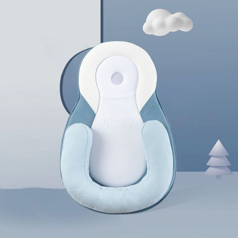 Кокон для новорожденных анатомический, позиционер гнездышко для сна малыша голубой  #1