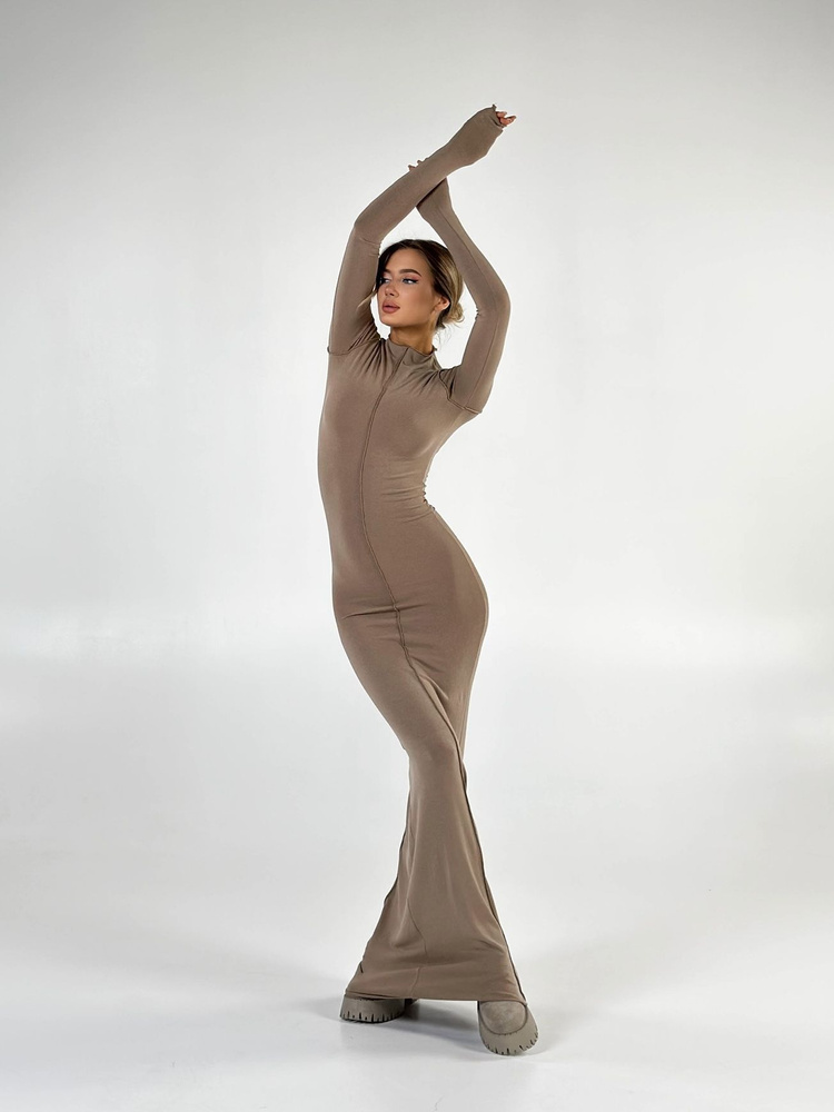 Платье BOUTIQUE TREE обтягивающее длинное с рукавом, Женский, размер 40 ...