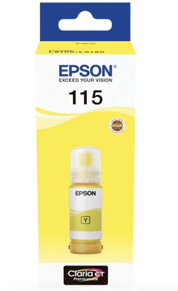 Оригинальные чернила EPSON 115 (C13T07D44A), цвет желтый (Yellow), 70 мл для L8160, L8180  #1