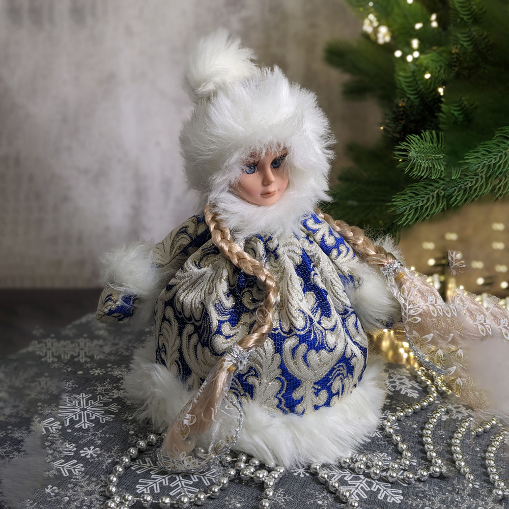 Новогодняя фигурка-мешок для подарка и конфет Снегурочка. Снегурочка подд елку.  #1